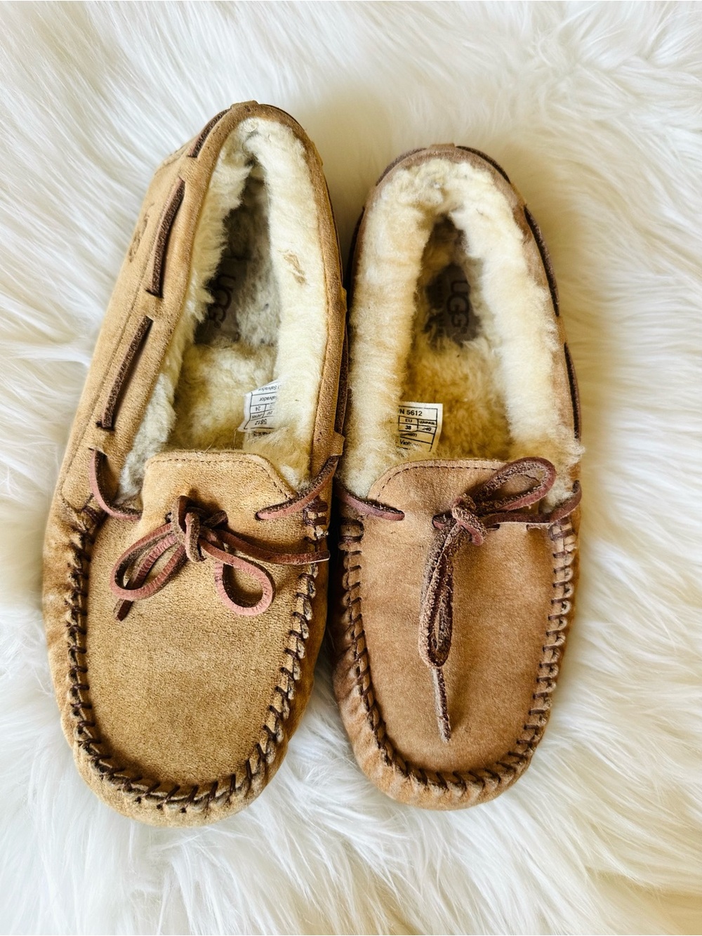 UGG Chestnut Suede Shearling-Lined Moccasin 7